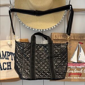Scout Black Quilted Tote Bag with Luxurious Design